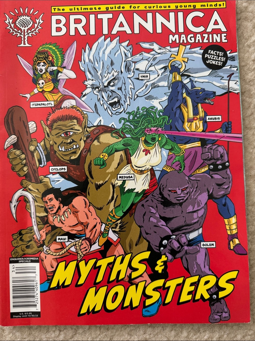 Magazine Myths & Monsters - Red Kids Puzzle/Activity